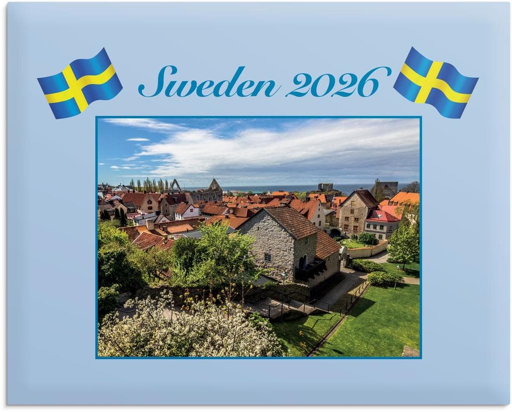 Burde Wandkalender Schweden mit Kuvert 2026