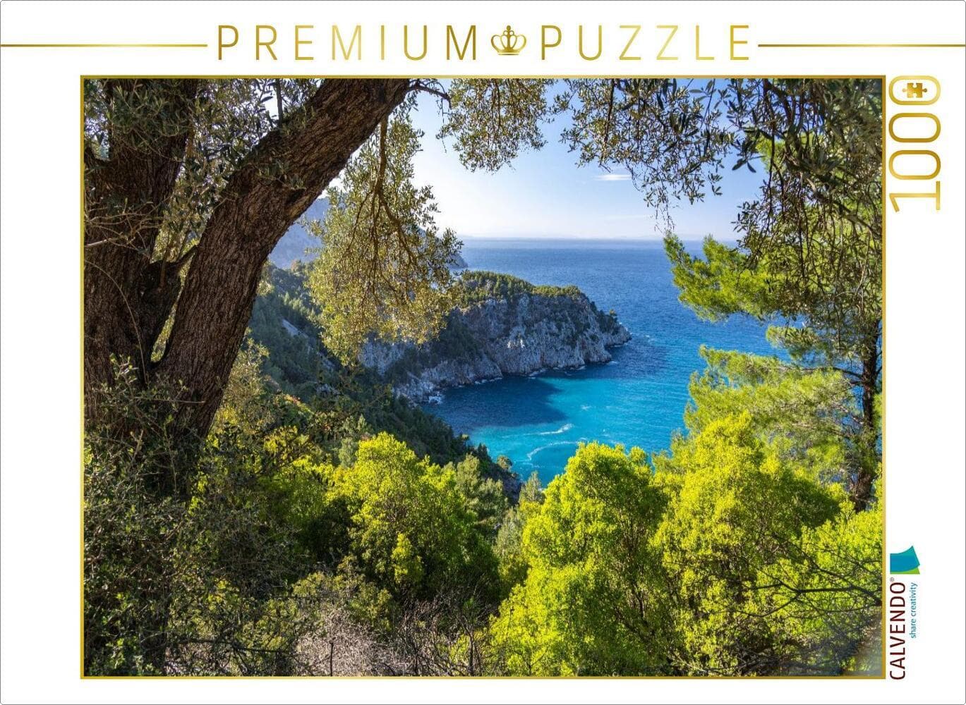 CALVENDO Puzzle Insel Euböa - Griechenland | 1000 Teile Lege-Größe 64x48cm Foto-Puzzle für glücklich