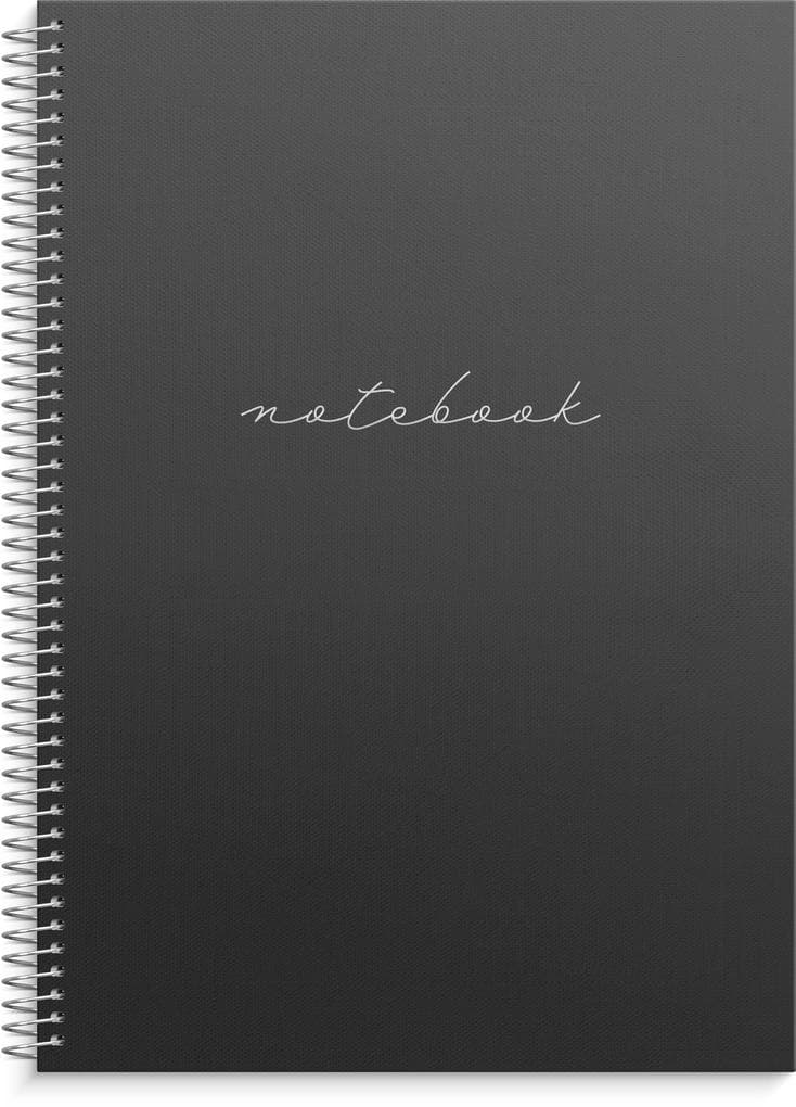 Burde Notizbuch A4 schwarz: Spiral-Notizbuch