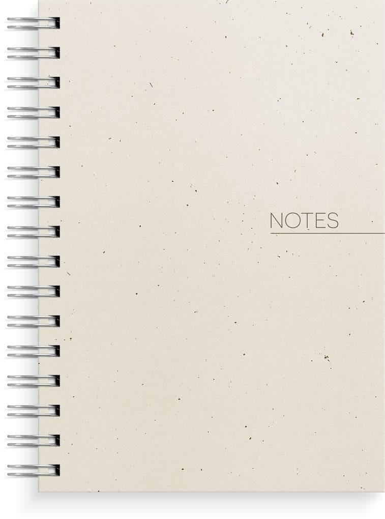 Burde Notizbuch A5 beige: Spiral-Notizbuch