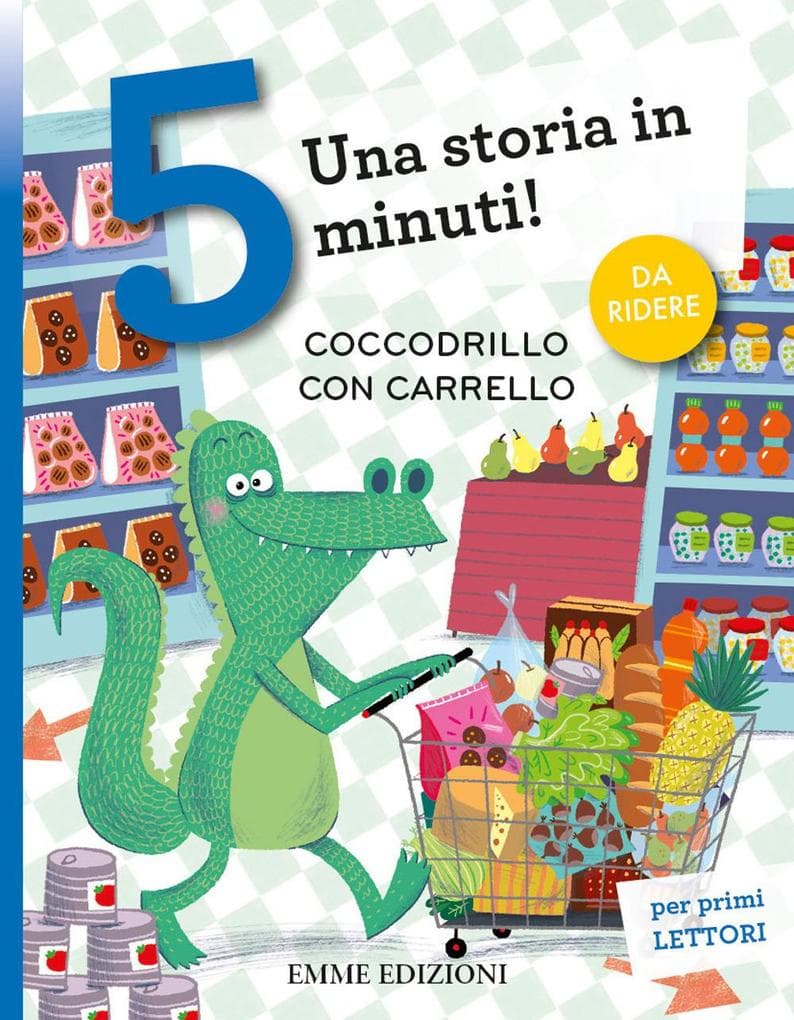 Coccodrillo con carrello. Stampatello maiuscolo