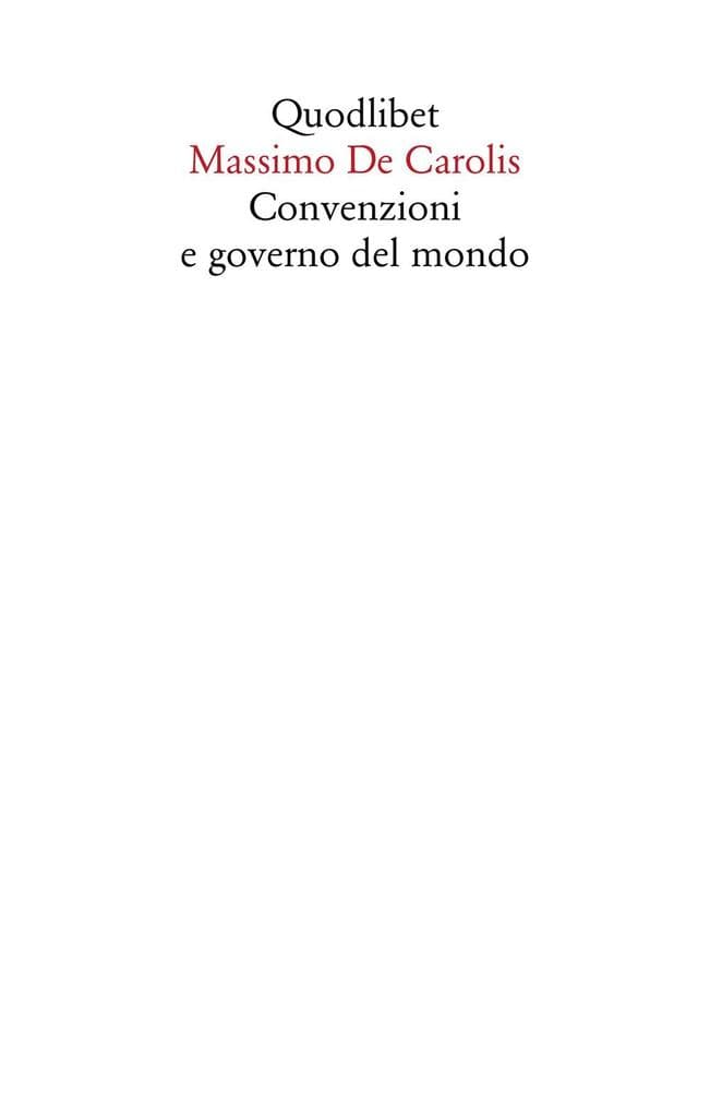 Convenzioni e governo del mondo