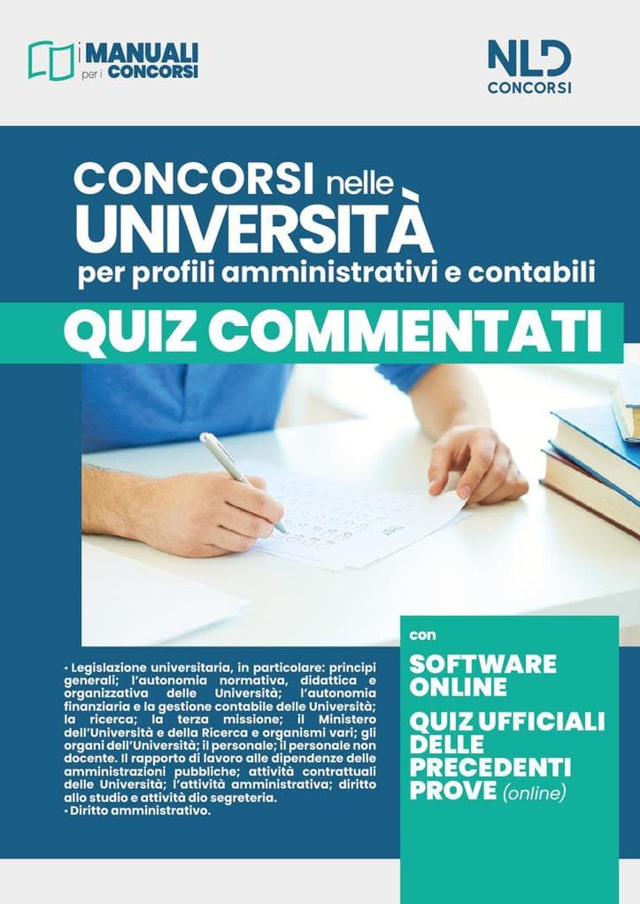Concorsi nelle università per profili amministrativi e contabili. Quiz commentati