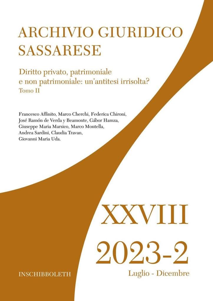 Diritto privato, patrimoniale e non patrimoniale: un'antitesi irrisolta?"