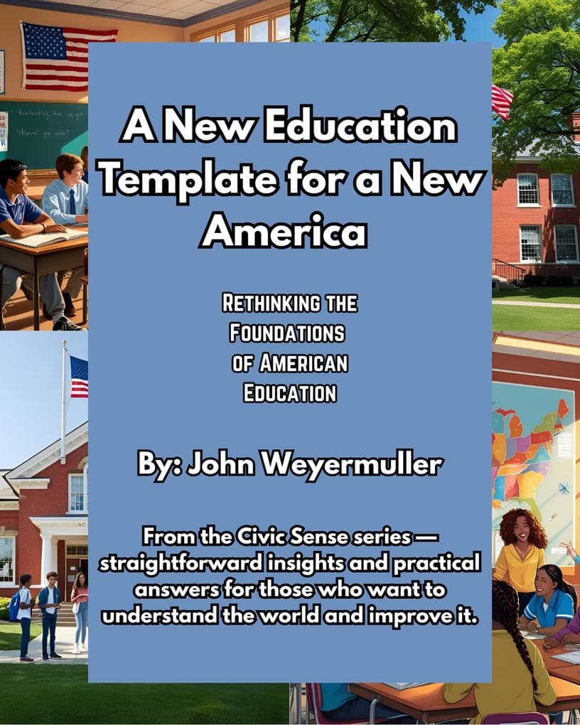 A New Education Template for a New America: Rethinking the Foundations of American Education (Civic Sense Series, #2)
