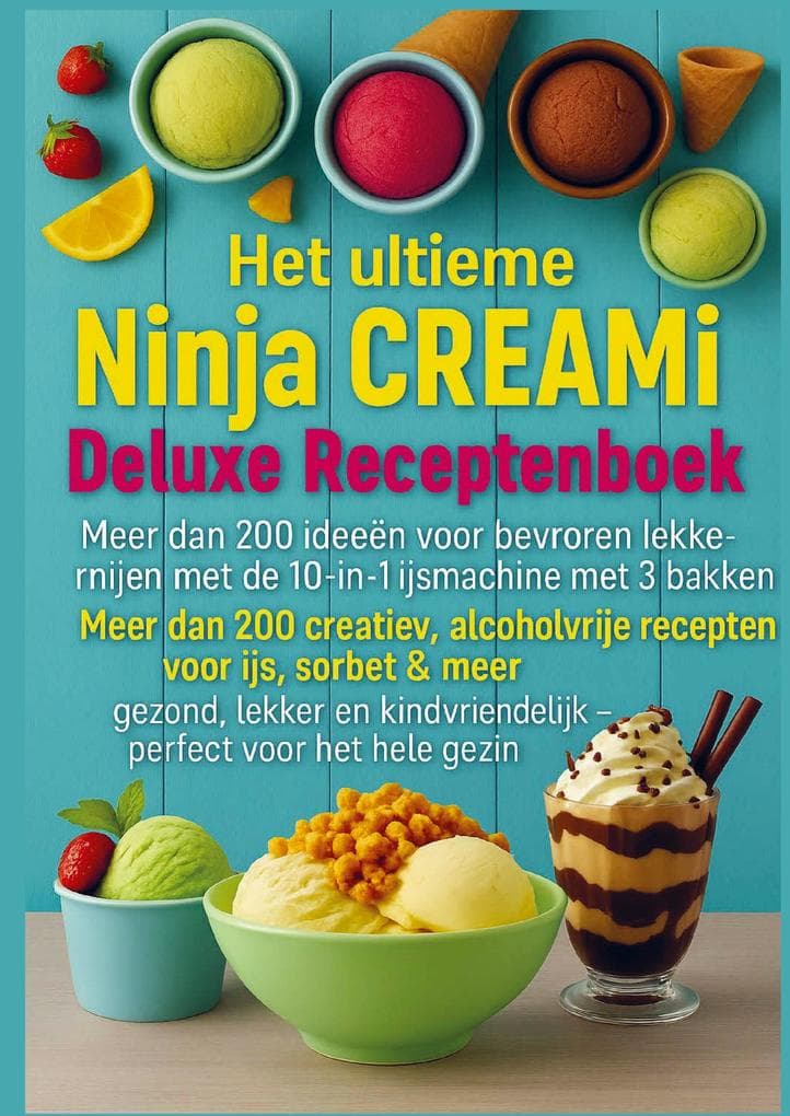 Het ultieme Ninja CREAMi Deluxe Receptenboek - meer dan 200 ideeën voor bevroren lekkernijen met de 10-in-1 ijsmachine met 3 bakken