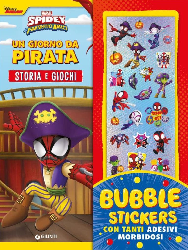 Un giorno da pirata. Spidey. Storia e giochi. Bubble stickers. Con tanti adesivi morbidosi