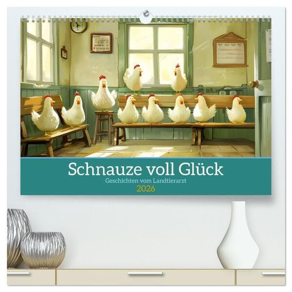 Schnauze voll Glück (hochwertiger Premium Wandkalender 2026 DIN A2 quer), Kunstdruck in Hochglanz