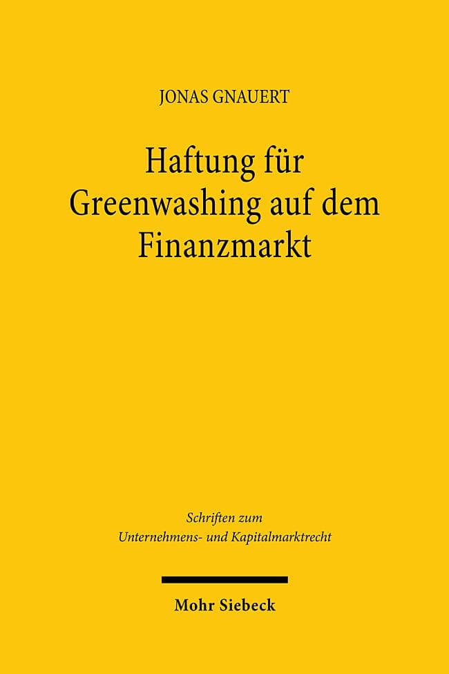 Haftung für Greenwashing auf dem Finanzmarkt