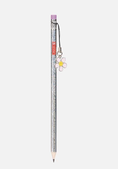 Brunnen Bleistift Happy Hippie, HB, rund, silber irisierend