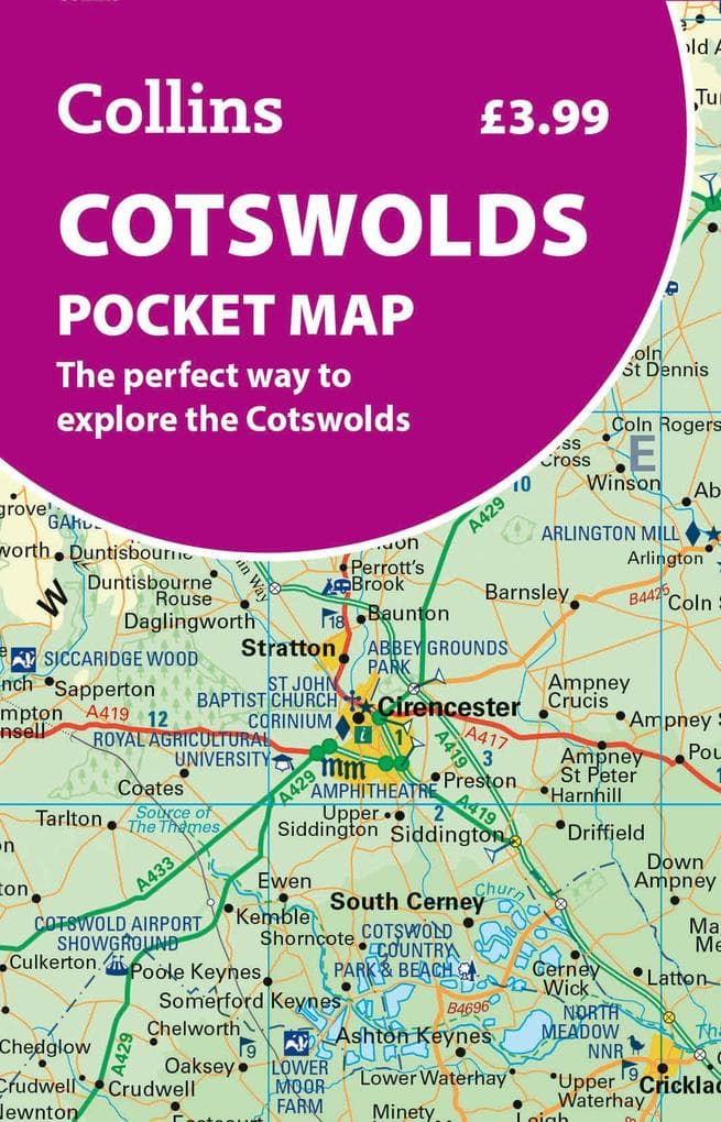 COTSWOLDS POCKET MAP MFO