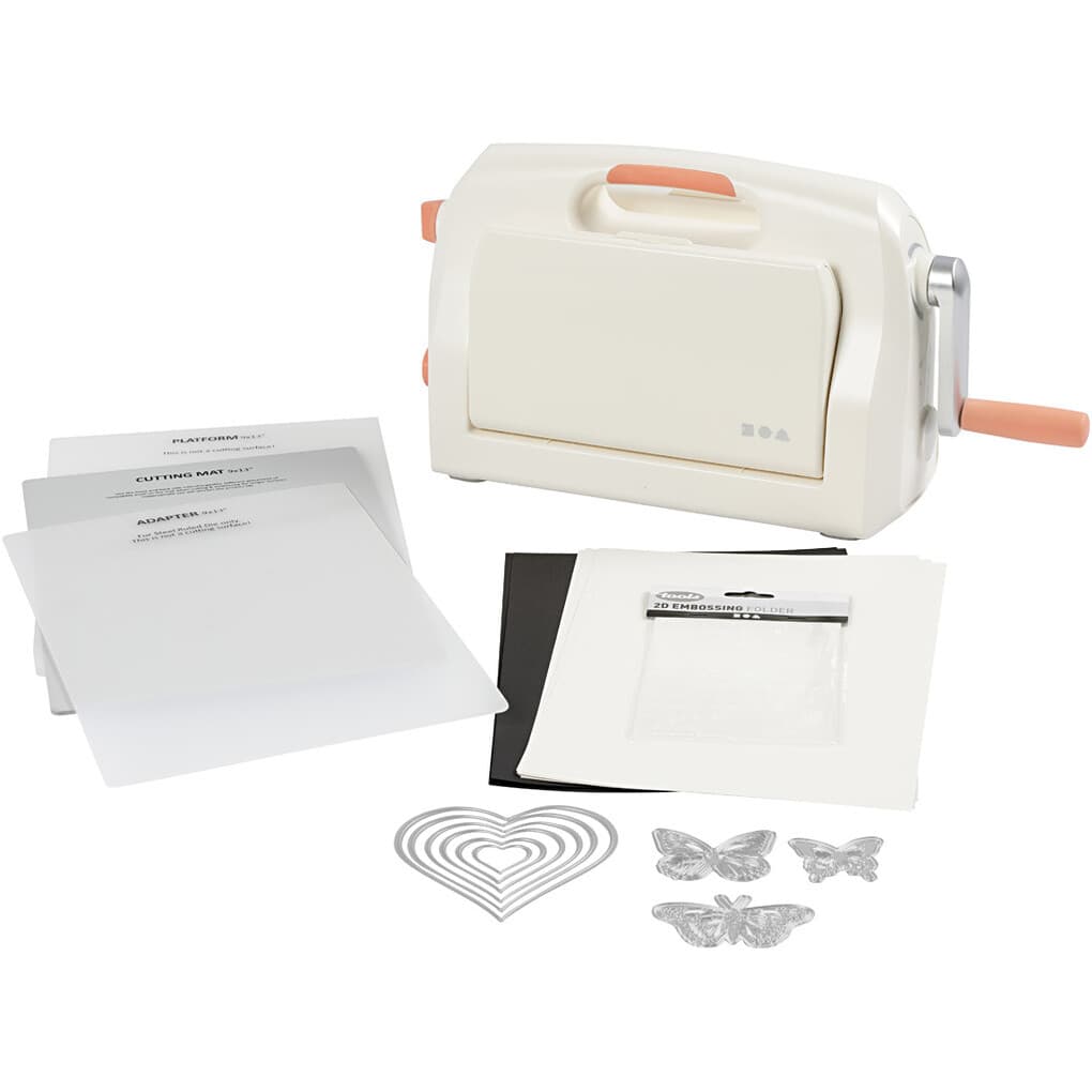 Creativ Company Stanz- und Prägegerät - Starter Kit, A4, Blatt 210x297 mm, 1 Set