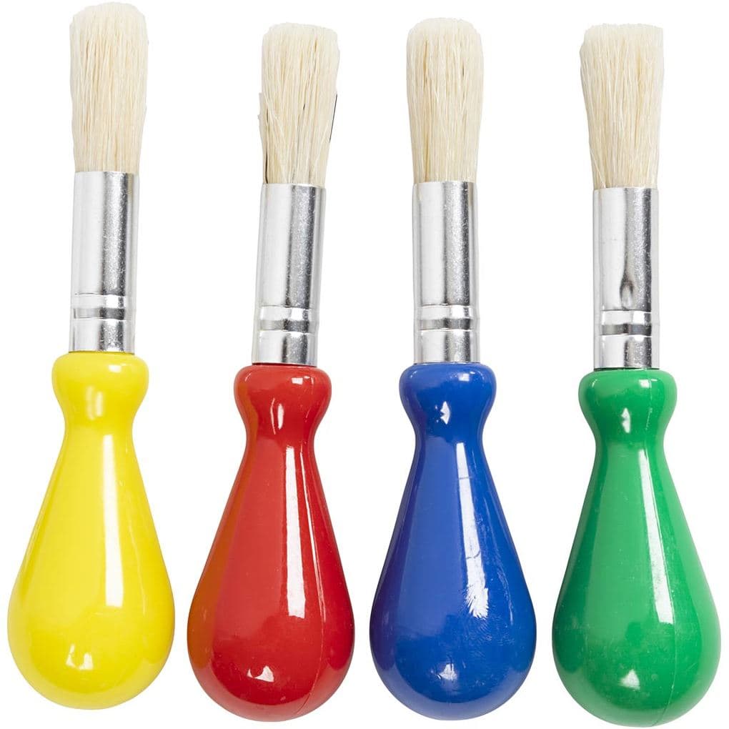 Creativ Company Ballon-Pinsel, L 11,5 cm, B 11 mm, D 13 mm, rund, 4 Stk