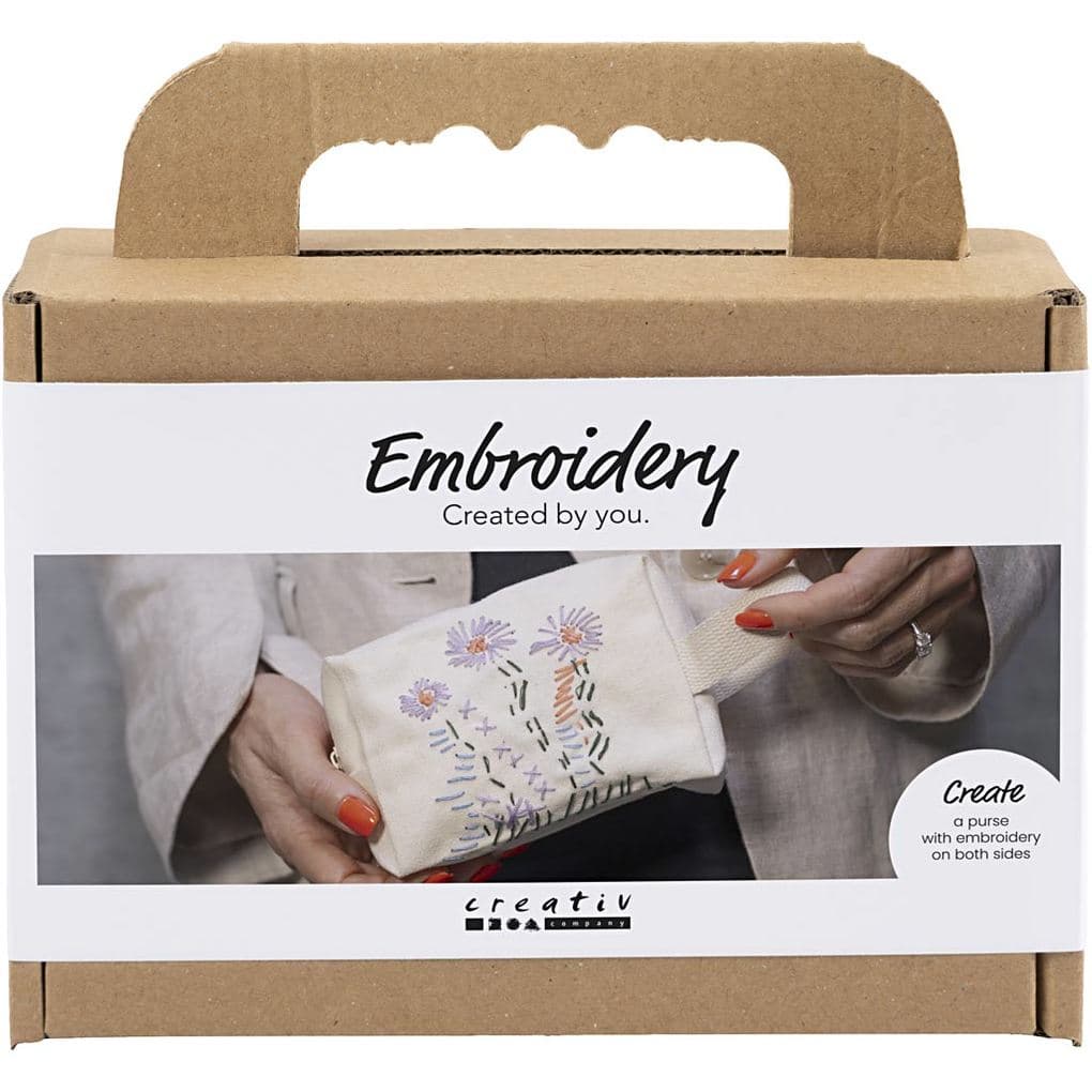 Creativ Company Mini Kreativ Set Sticken, Kosmetiktasche, Creme