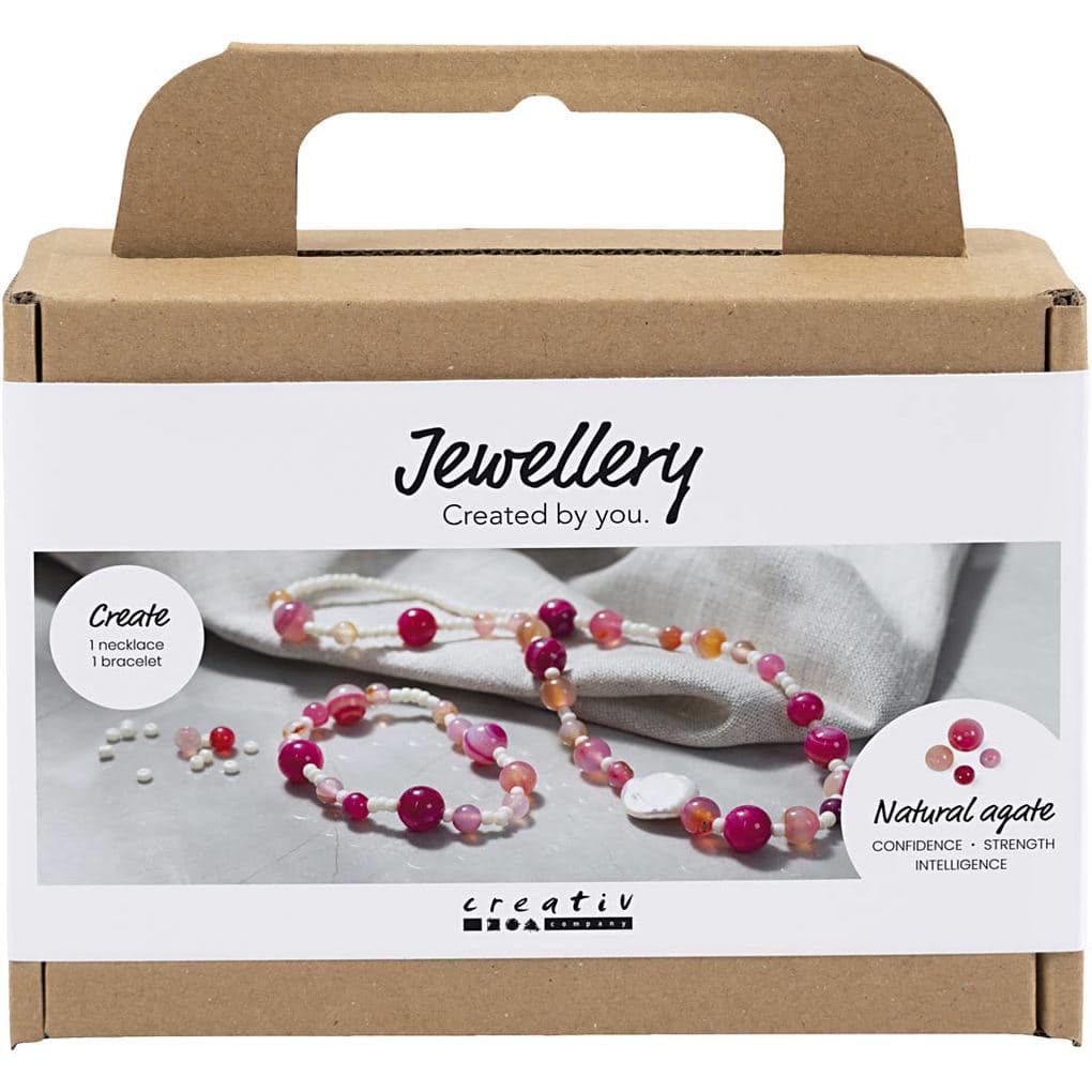 Creativ Company Mini Kreativ Set Schmuck, Halskette und Armband, Pink