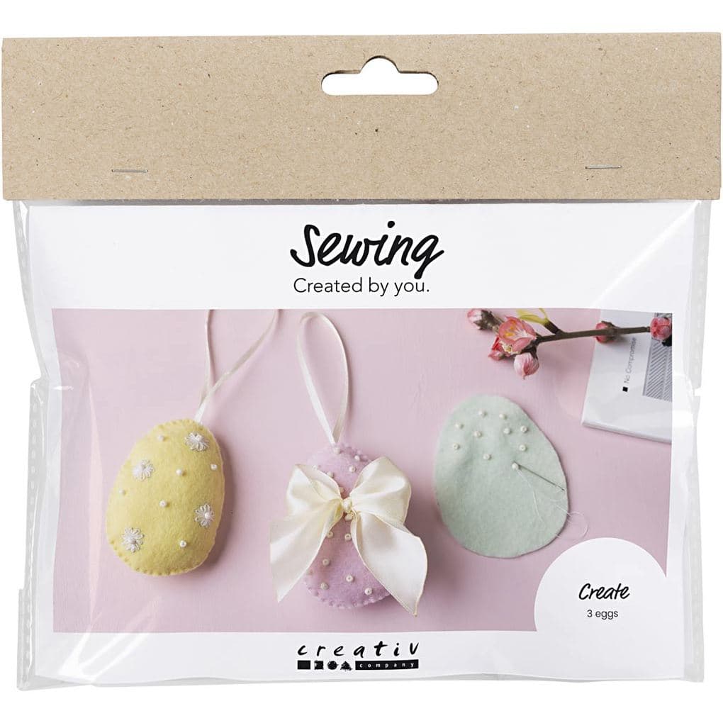 Creativ Company Mini Kreativ Set Nähen, Ostereier, Pastellfarben