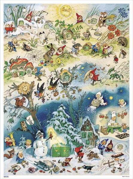Adventskalender 'Vier Jahreszeiten' 29 x 39 cm
