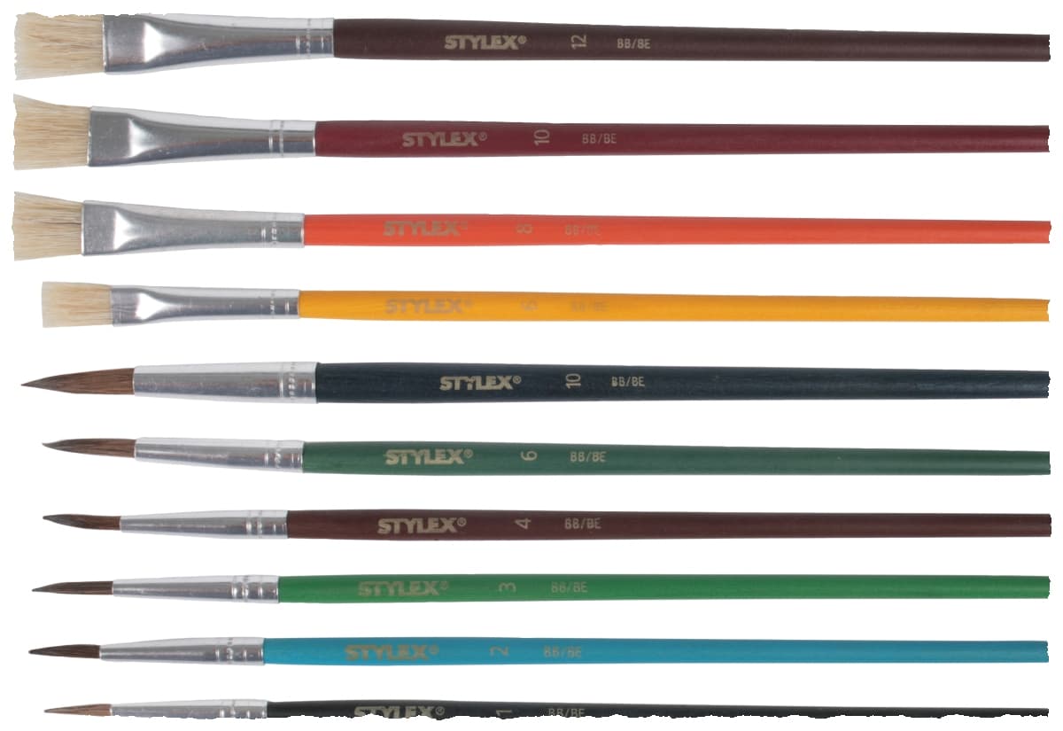 Stylex Schulmalpinselset, 10 Stück
