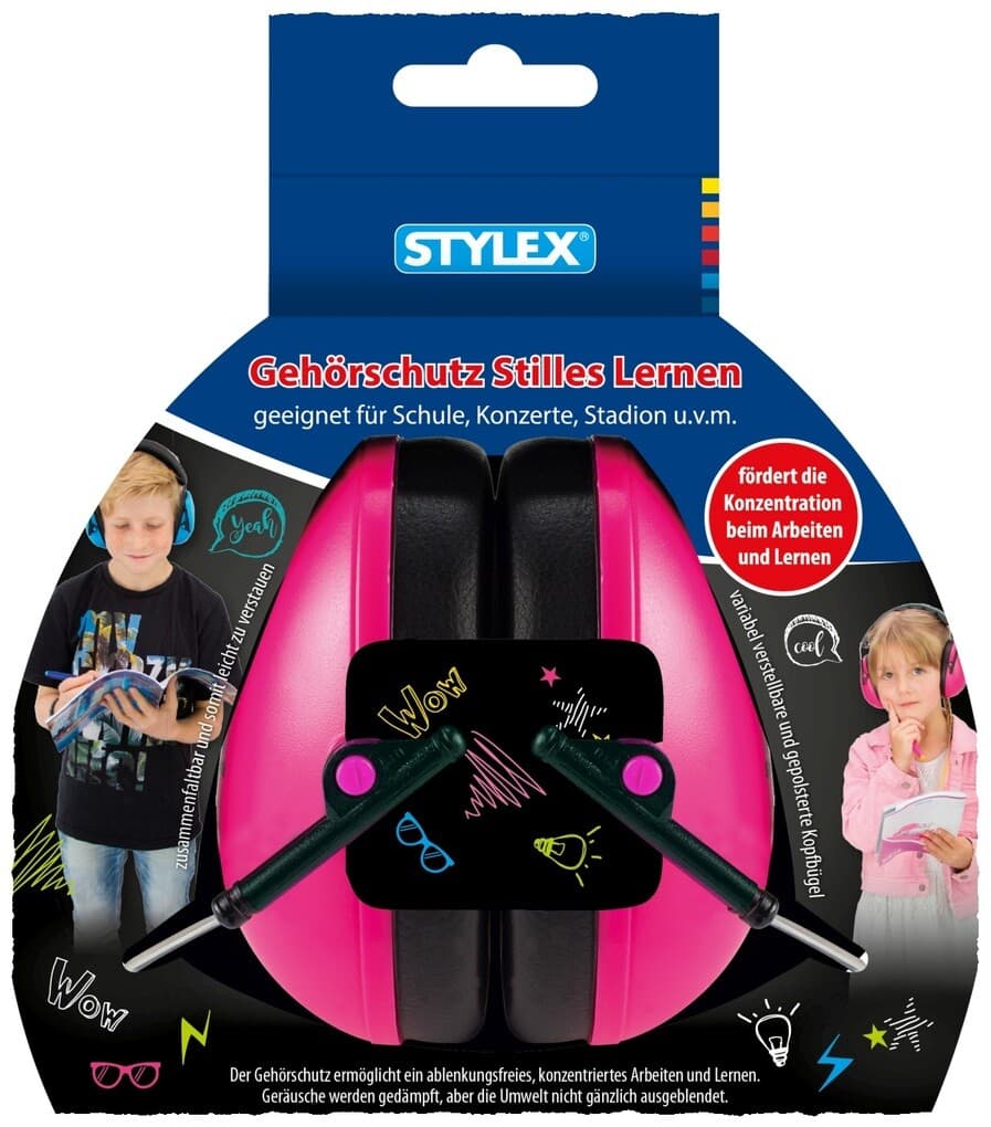 Stylex Gehörschutz Stilles Lernen, pink