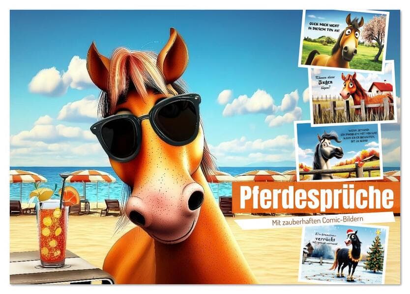 Pferdesprüche (Tischkalender 2026 DIN A5 quer), CALVENDO Monatskalender