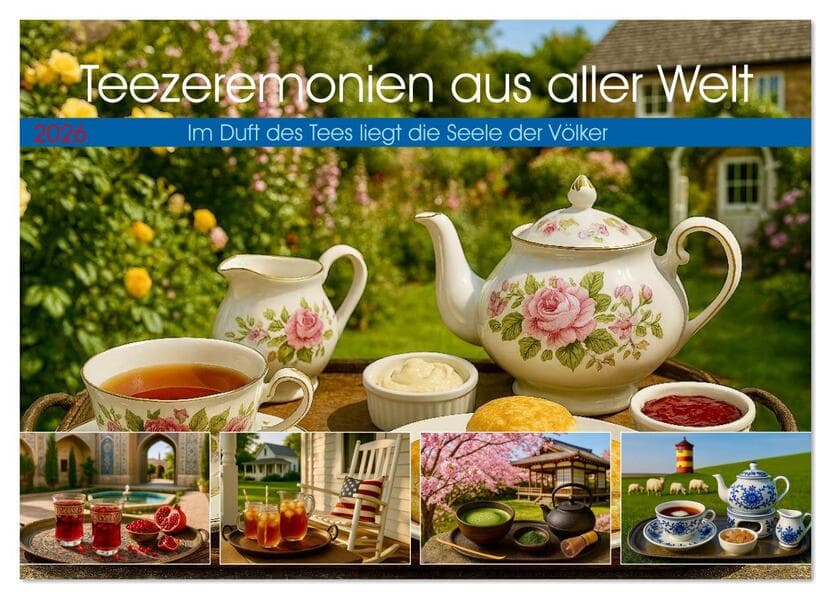 Teezeremonien aus aller Welt (Wandkalender 2026 DIN A3 quer), CALVENDO Monatskalender