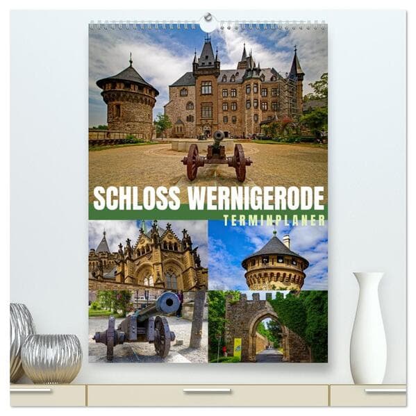 Schloss Wernigerode - Terminplaner (hochwertiger Premium Wandkalender 2026 DIN A2 hoch), Kunstdruck in Hochglanz