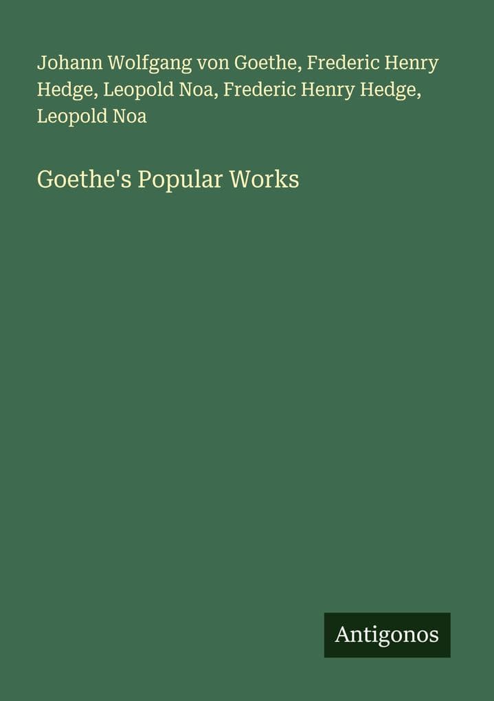 Goethe's Popular Works