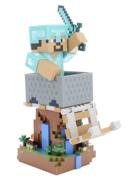 Cable Guy - Minecraft: Steve in Diamond Armour R.E.S.T, Ständer für Controller, Smartphones und Tablets