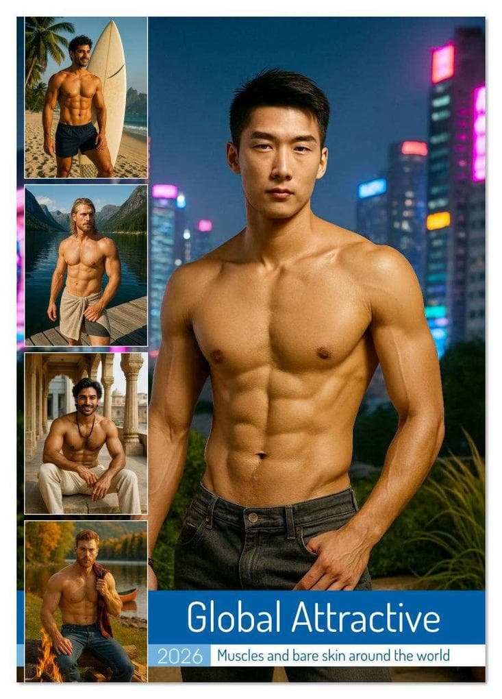 Global Attractive (Desk Calendar 2026 DIN A5 portrait), CALVENDO 12 Month DeskCalendar