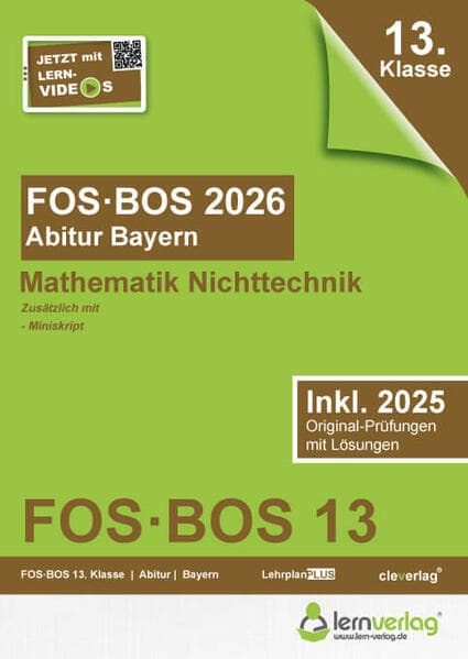 Abiturprüfung FOS/BOS Bayern 2026 Mathematik Nichttechnik 13. Klasse