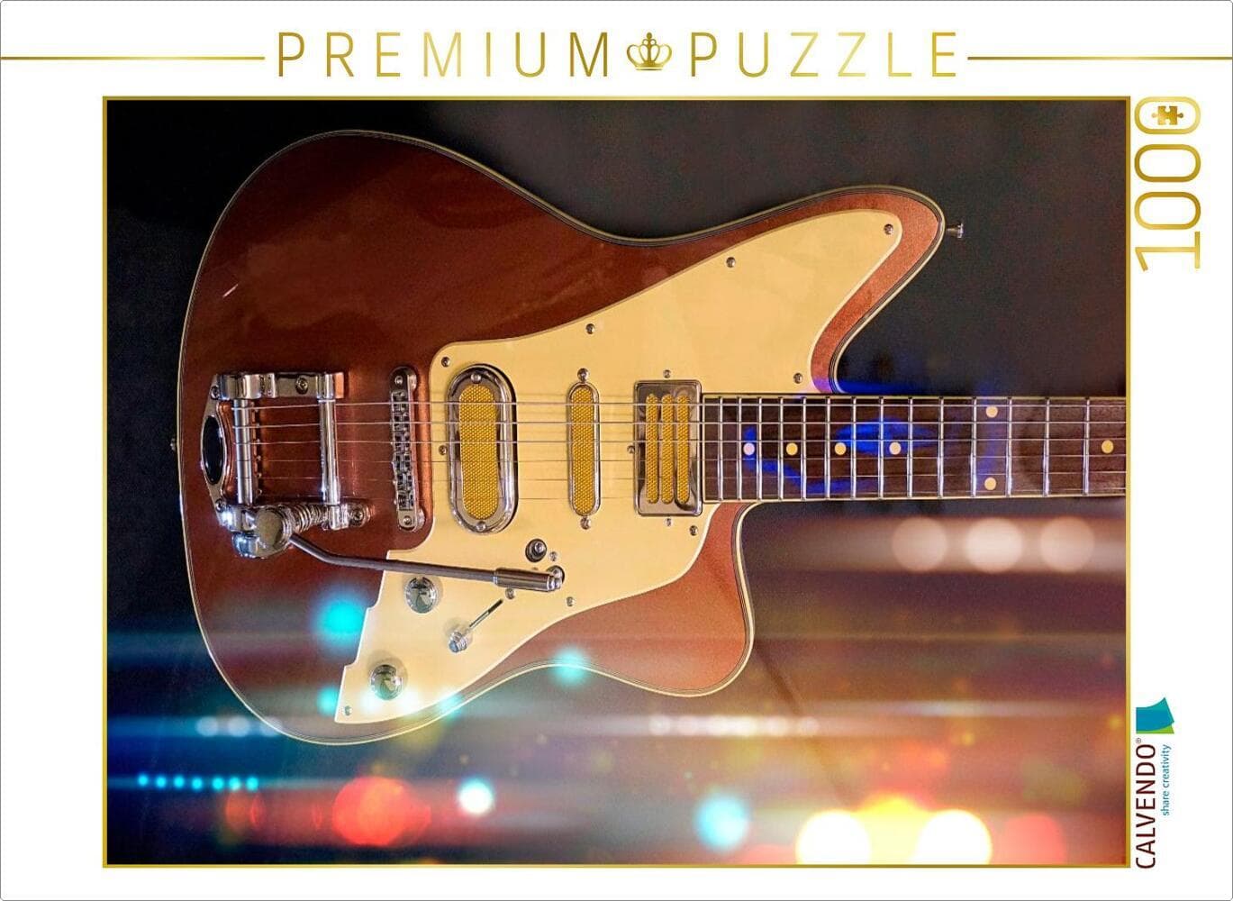 CALVENDO Puzzle Signature E-Gitarre Joey's Guitar | 1000 Teile Lege-Größe 64x48cm Foto-Puzzle für gl