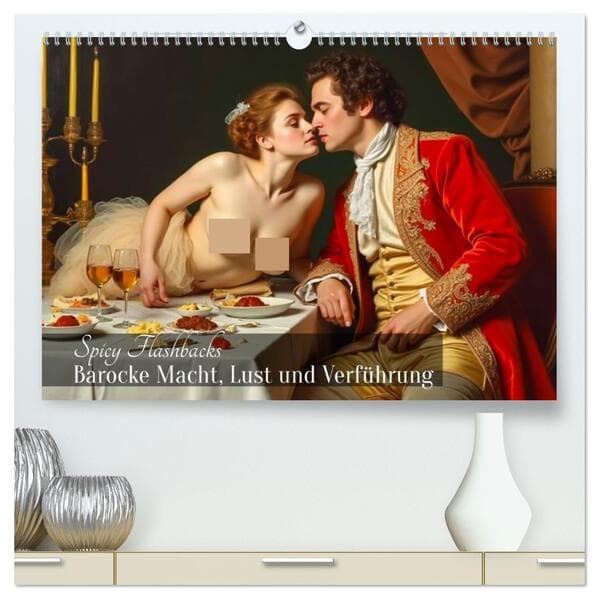 Spicy Flashbacks - Barocke Macht, Lust und Verführung (hochwertiger Premium Wandkalender 2026 DIN A2 quer), Kunstdruck in Hochglanz