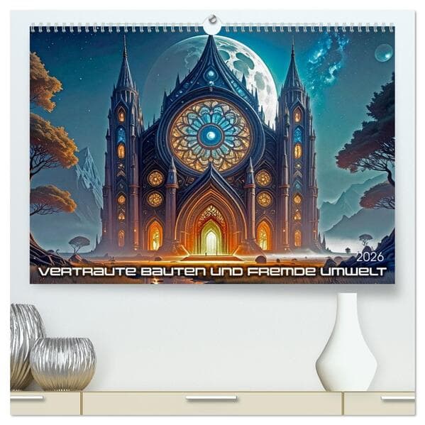 Vertraute Bauten und fremde Umwelt (hochwertiger Premium Wandkalender 2026 DIN A2 quer), Kunstdruck in Hochglanz