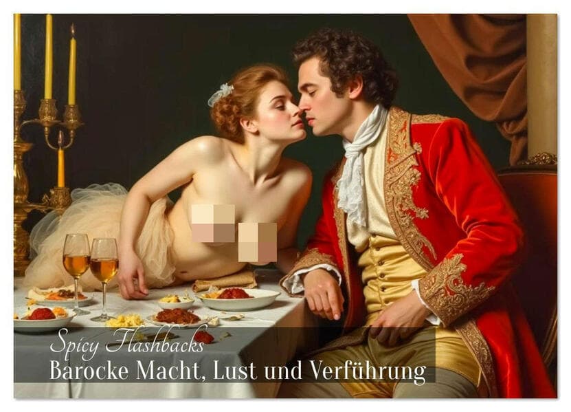 Spicy Flashbacks - Barocke Macht, Lust und Verführung (Wandkalender 2026 DIN A4 quer), CALVENDO Monatskalender