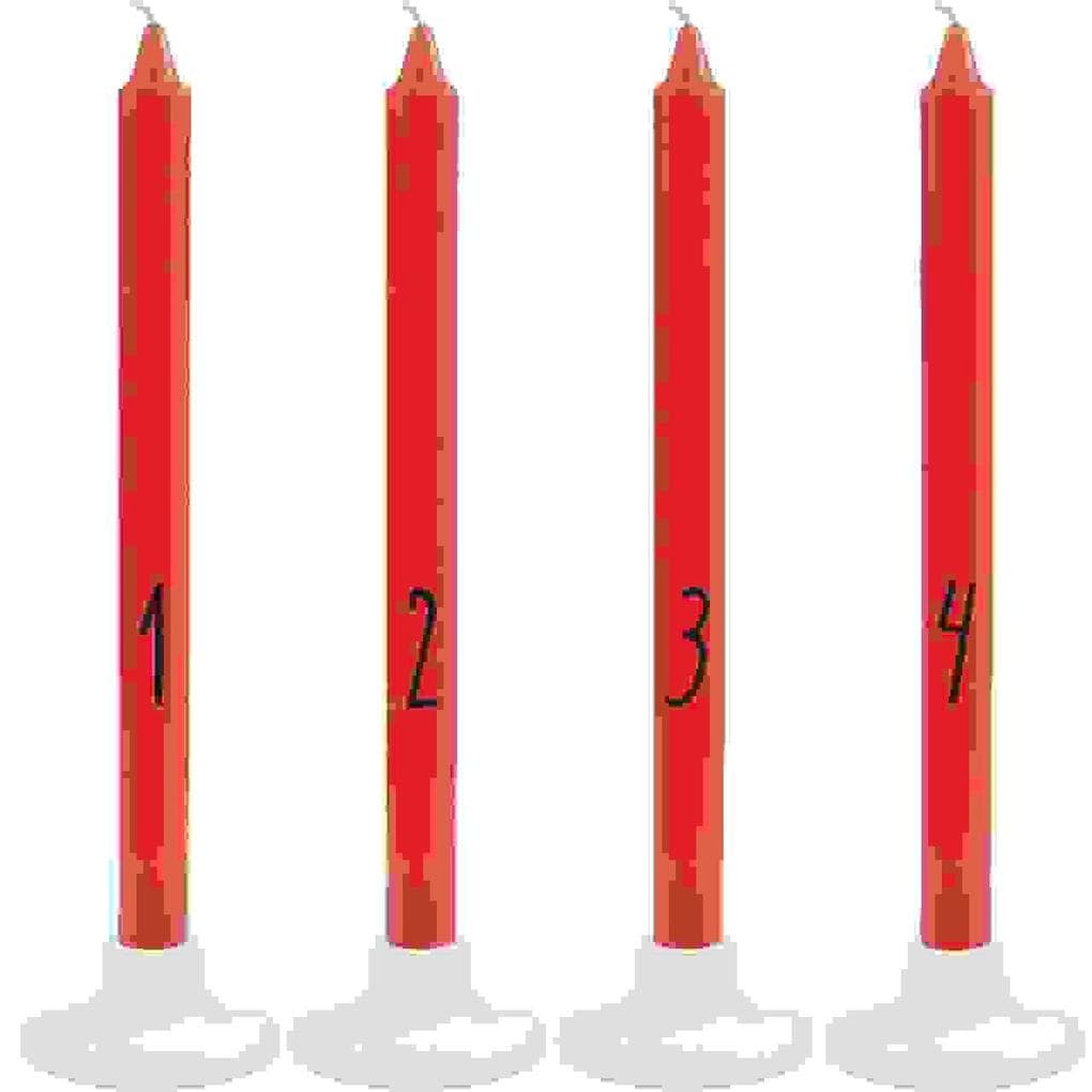 Adventskerzenset 1-4, Rot
