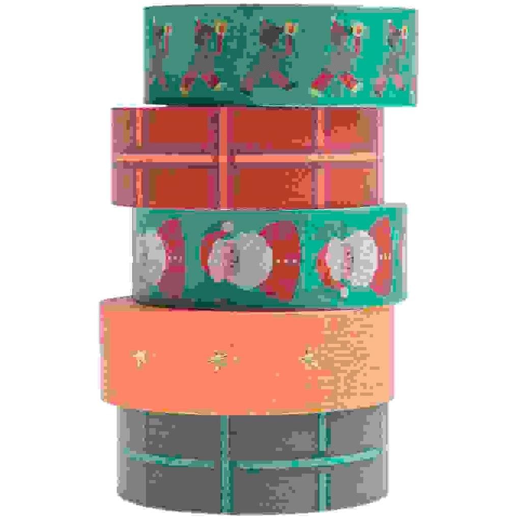 Tape Set Weihnachtsmarkt, Neon FSC MIX, 5 Stk.