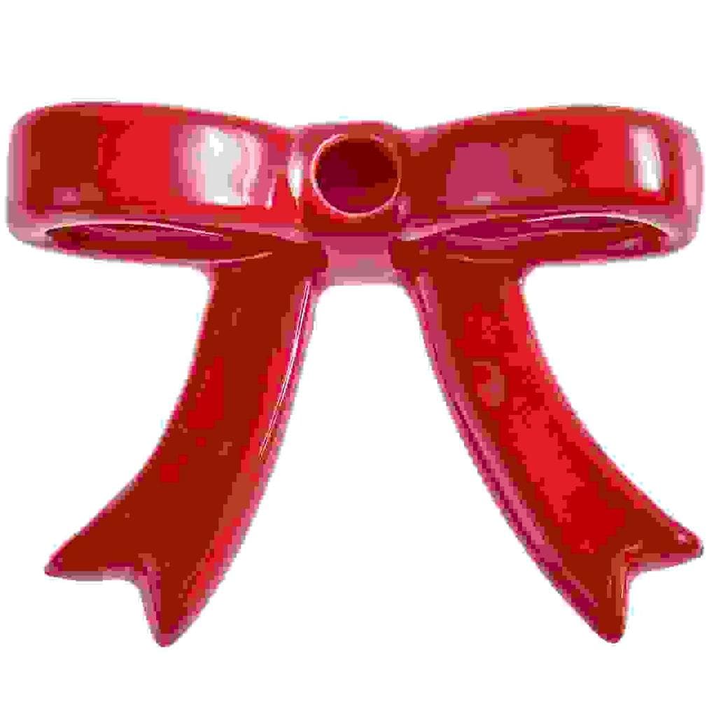 Keramik Kerzenhalter Schleife, Rot