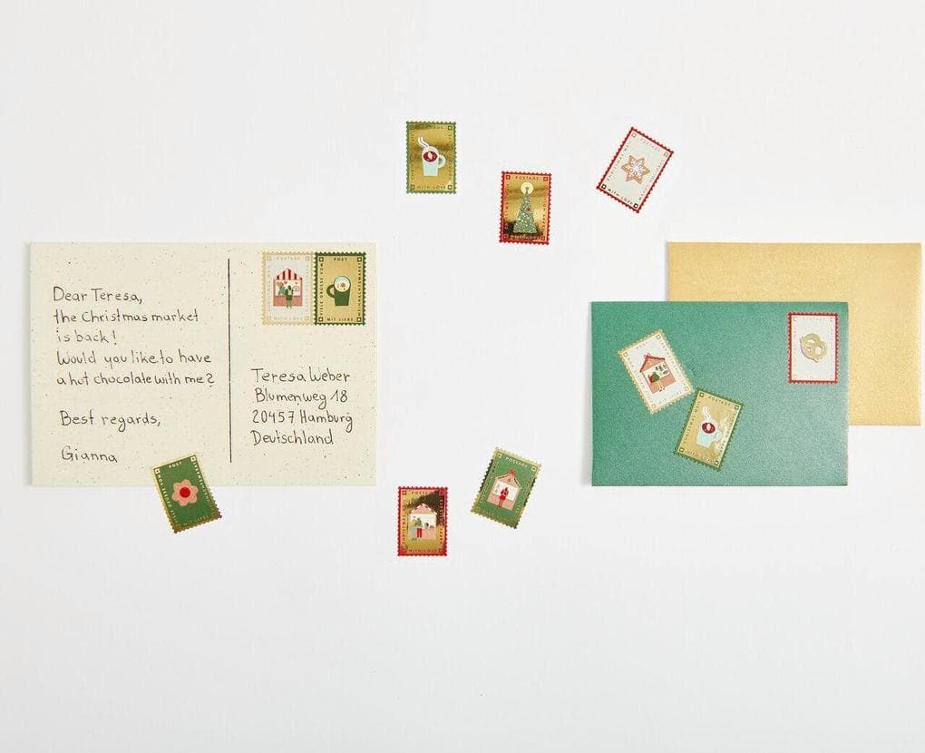 Mini Sticker Weihnachtspost FSC MIX