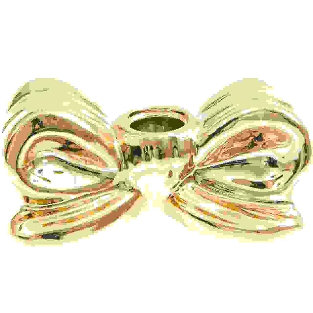 Porzellan Kerzenhalter Schleife, Gold
