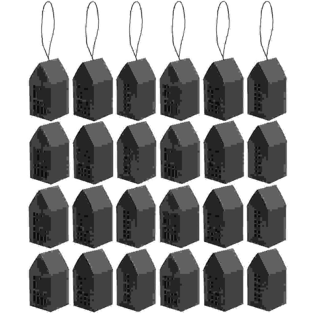 Adventskalender Papphäuser,24 Stk., 9x4,5x4,5cm, FSC MIX