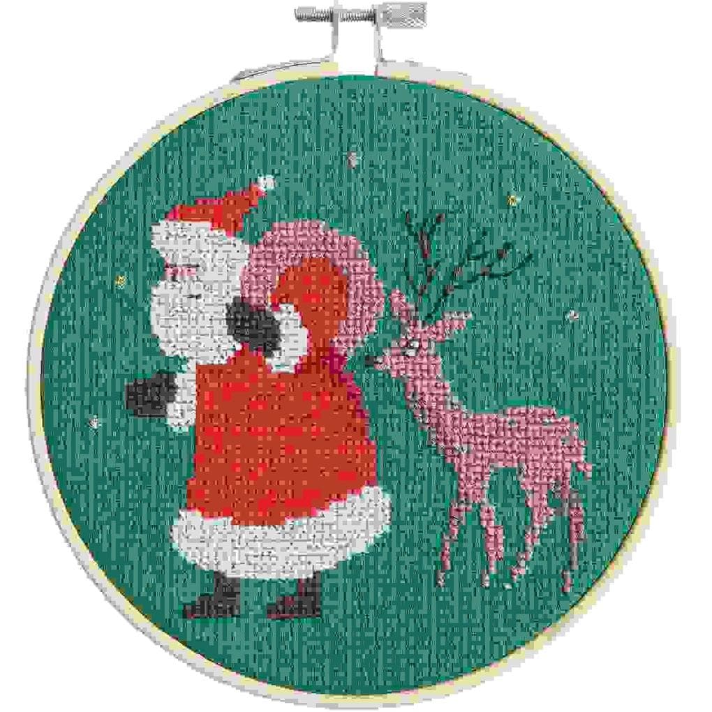 Stickpackung Gezählter Kreuzstich,Santa und Reh