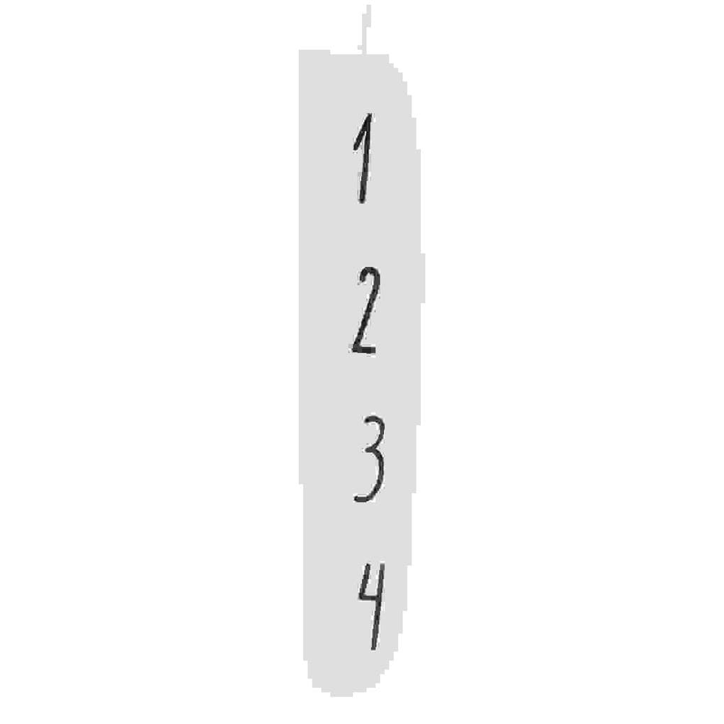 Adventskerze 1-4, Weiß