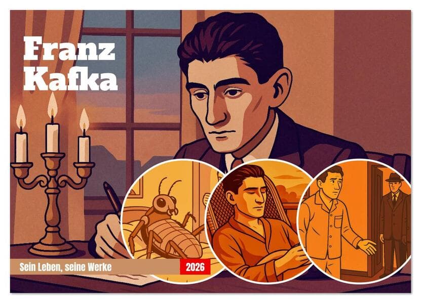 Franz Kafka (Wandkalender 2026 DIN A4 quer), CALVENDO Monatskalender