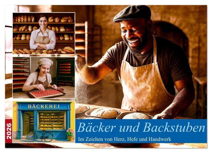 Bäcker und Backstuben (Wandkalender 2026 DIN A3 quer), CALVENDO Monatskalender