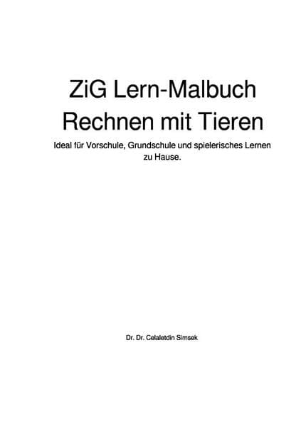 ZiG Lern-Malbuch - Rechnen mit Tieren