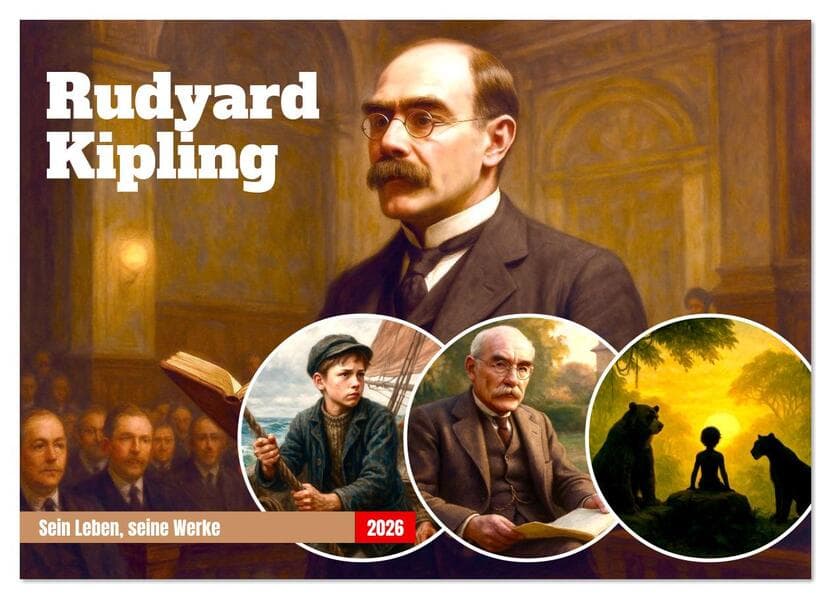 Rudyard Kipling (Wandkalender 2026 DIN A4 quer), CALVENDO Monatskalender