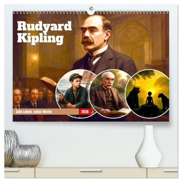 Rudyard Kipling (hochwertiger Premium Wandkalender 2026 DIN A2 quer), Kunstdruck in Hochglanz