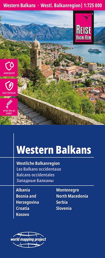 Reise Know-How Landkarte Westliche Balkanregion / Western Balkans (1:725.000)