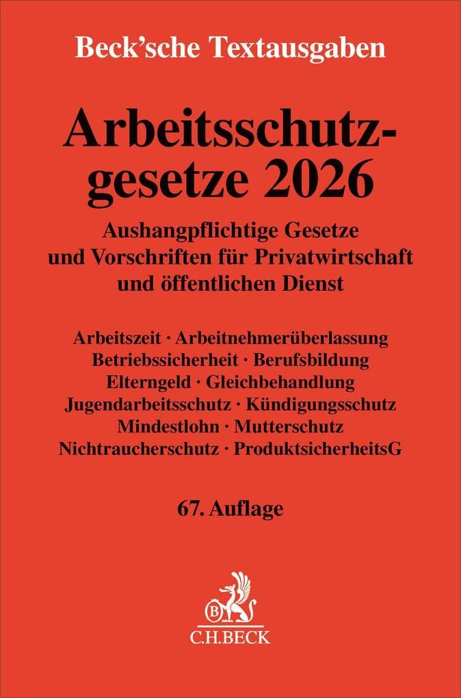 Arbeitsschutzgesetze 2026