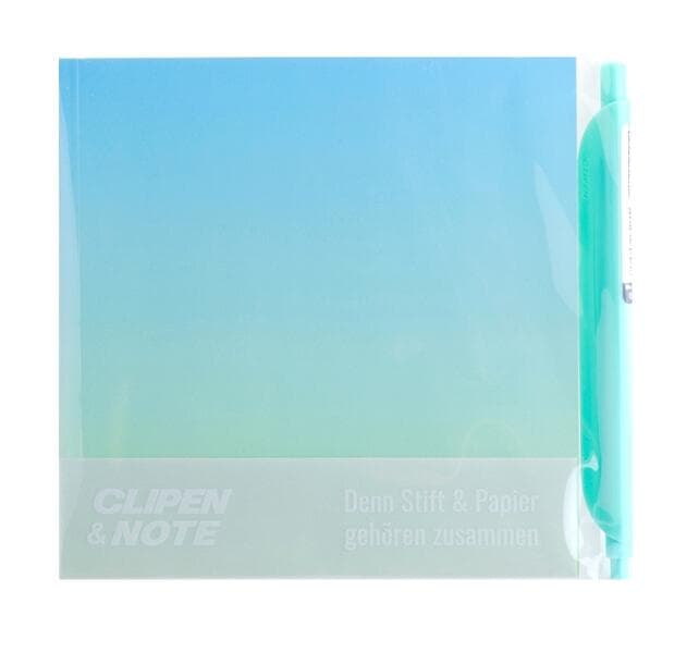 CLIPEN & Note Set (Mint Breeze / Pistachio Green) Gelschreiber + Notizbuch